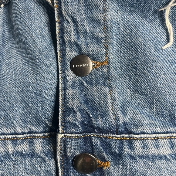 NWOT Frame- Reconstructed Denim Jacket. Size L - Picture 11 of 13